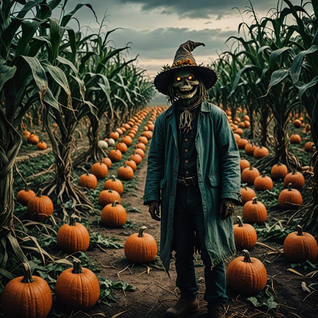 Spooky Pumpkin Patches and Ghostly Scarecrows