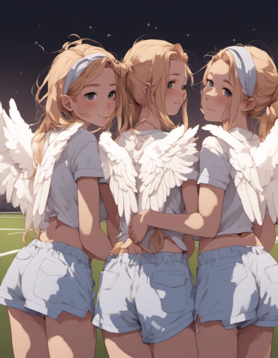 Triplets angel sisters. Hailey, Delani, and Lilly.