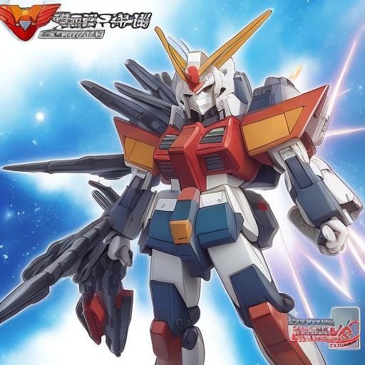 Cargo Ship Gundam in Anime Style