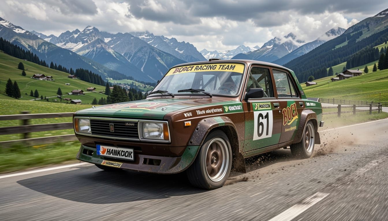 Rally Lada 2105 VFTS on Alpine Road