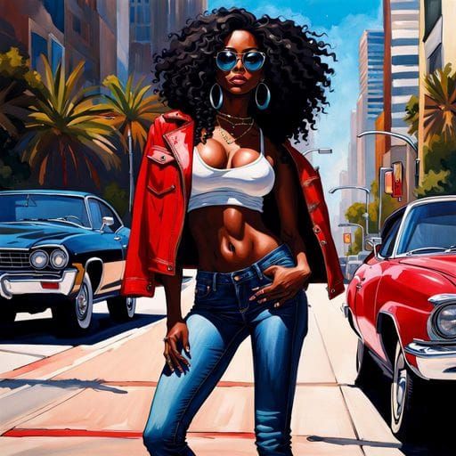 Beautiful Dark-Haired Woman in Red Hood, Splash Art