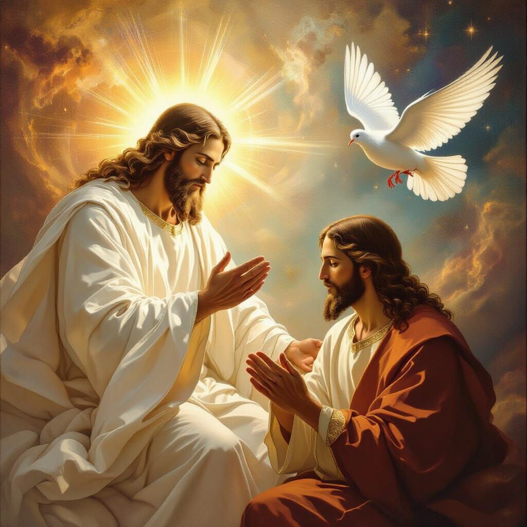 Divine Holy Trinity in Baroque Style