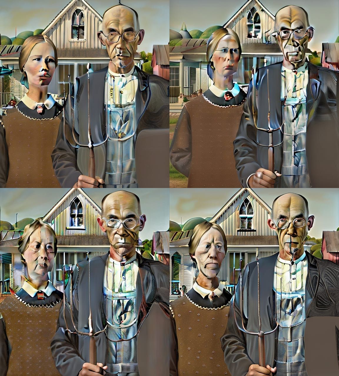 Alien American Gothic: Hyperdetailed Artstation Portrait
