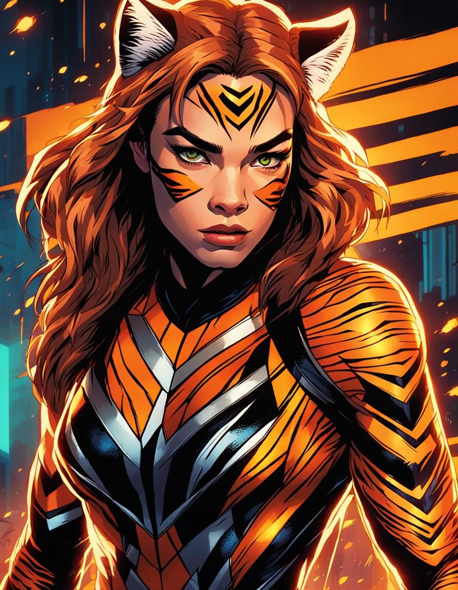 Tigra the Were-Woman: Cinematic Comic Book Art