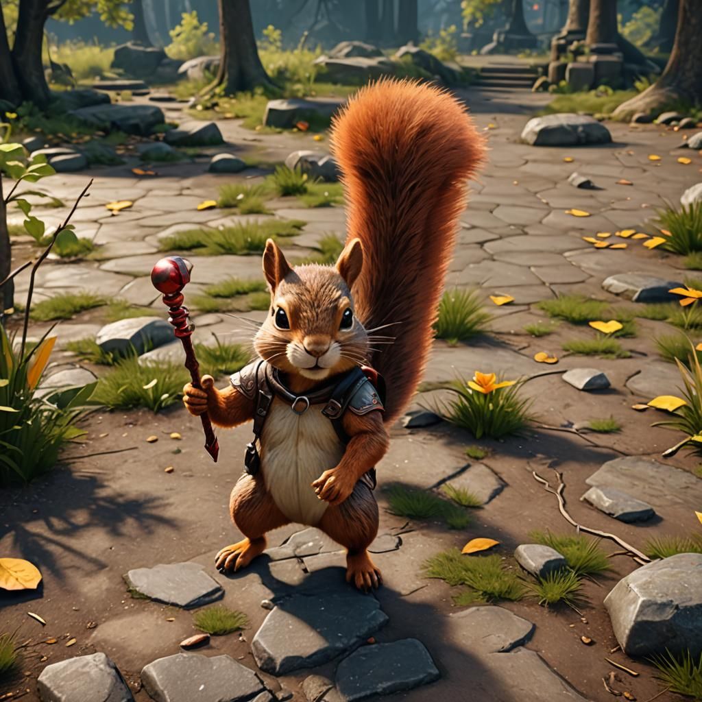 Killer Squirrel in Diablo Game Style