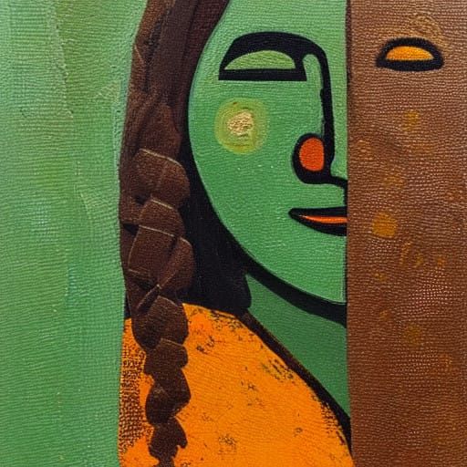 Sensual Hippie Woman with Earthy Tones