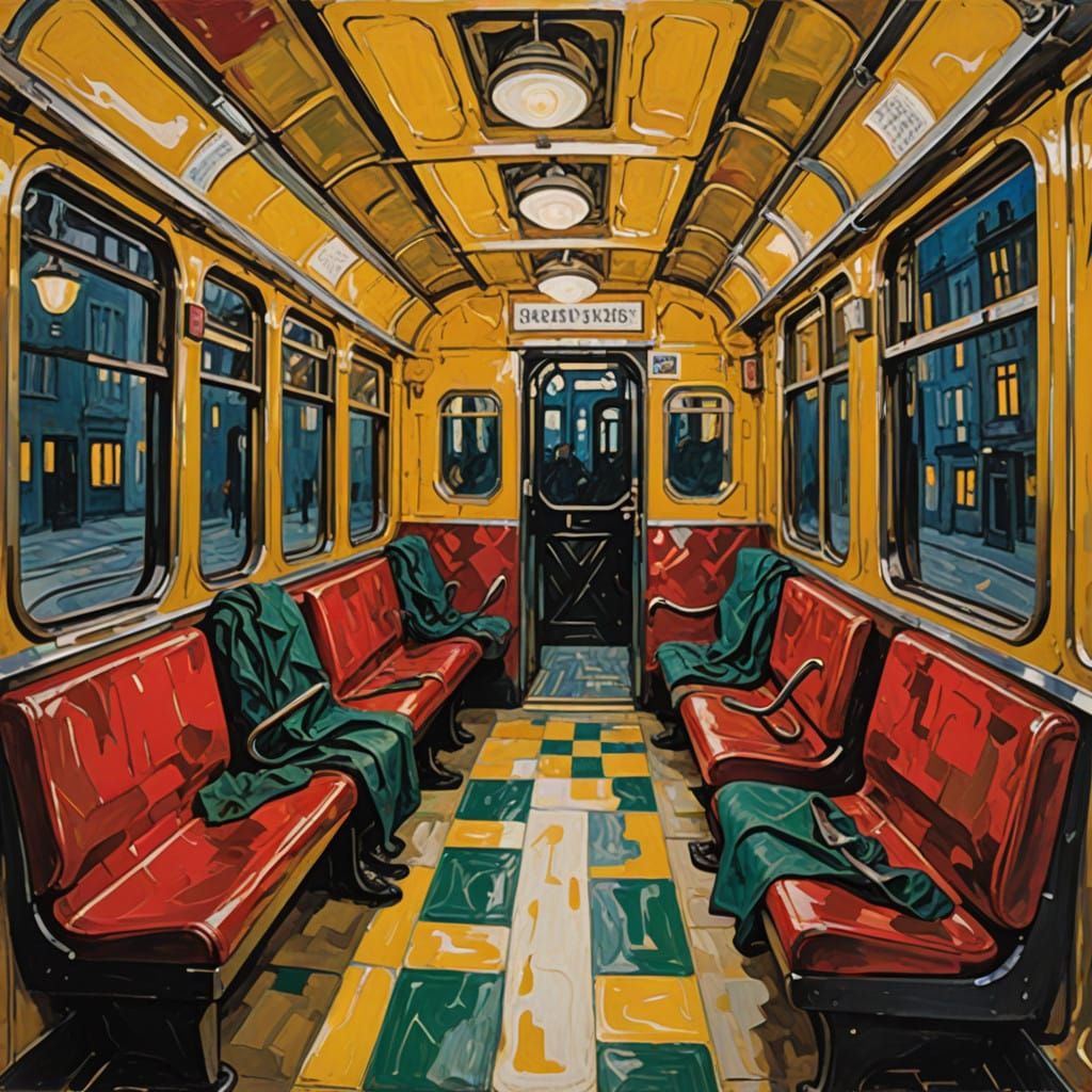 London Underground in Warm Jazz-Inspired Lighting