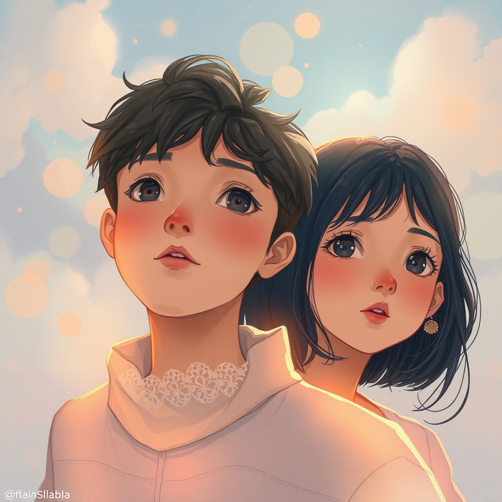 Radiant Soul Portrait in Pastel Colors