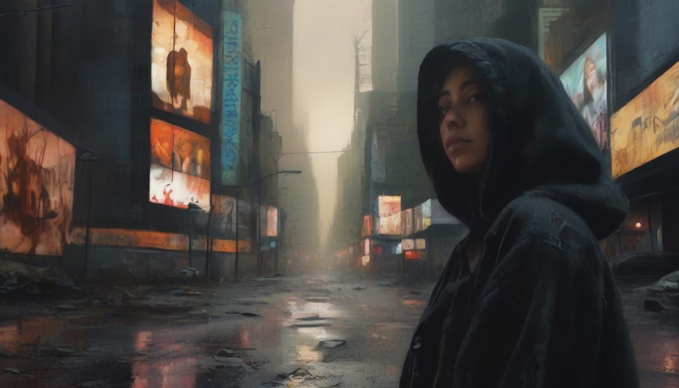 Modern Woman in Urban Ruins: A Romanticism Portrait