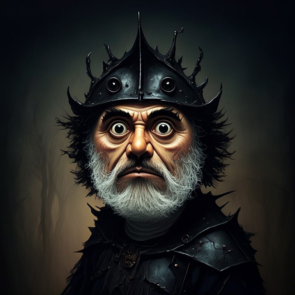 Grimdark Fantasy Landscape in Dark Medieval Style