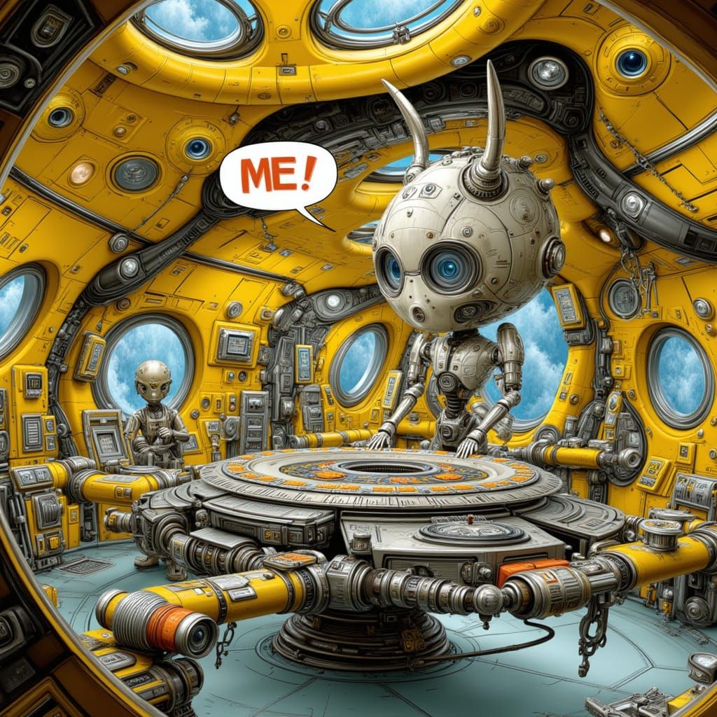 Alien Space Station Interior in Ralph McQuarrie Style