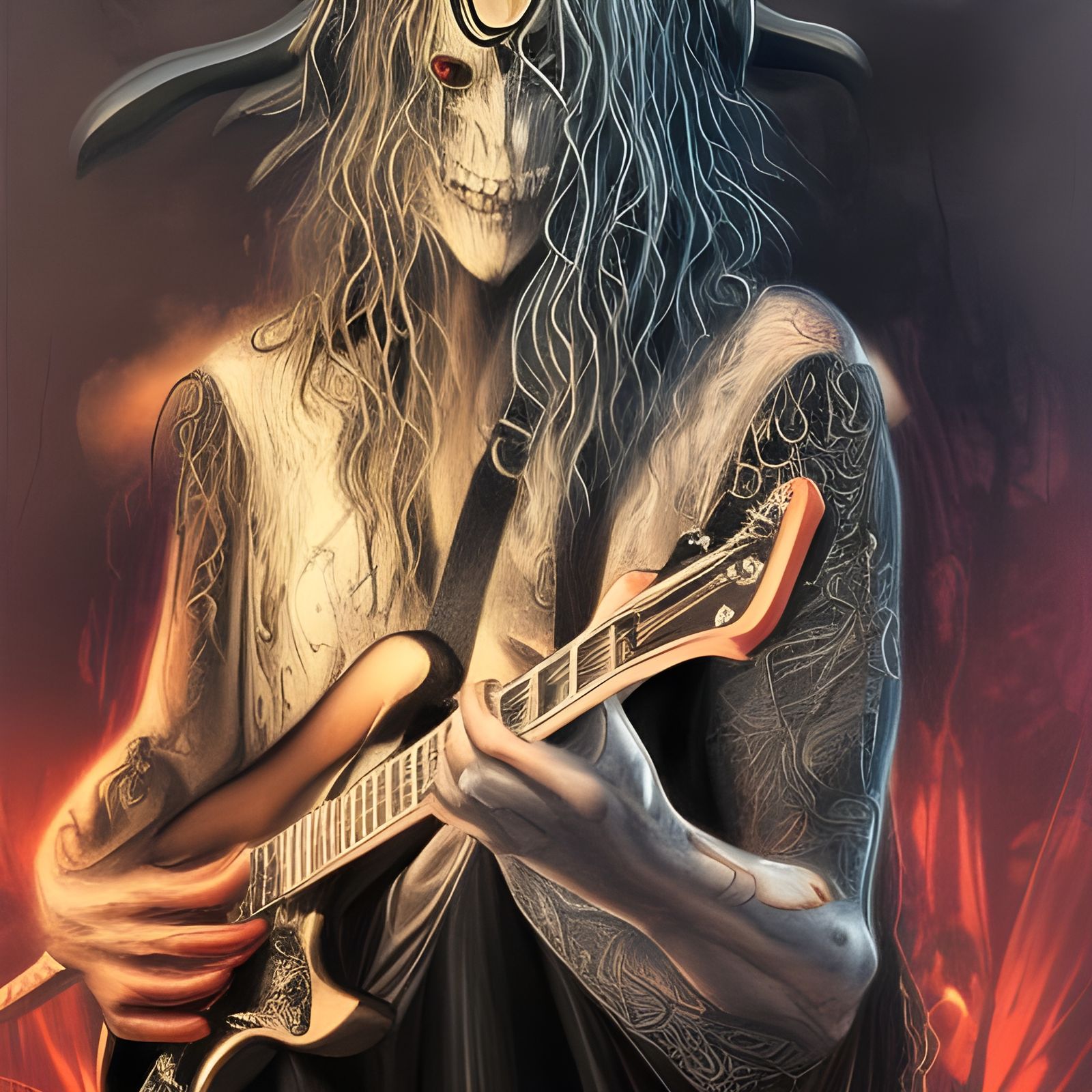 Musicians in Detailed Matte Painting Style