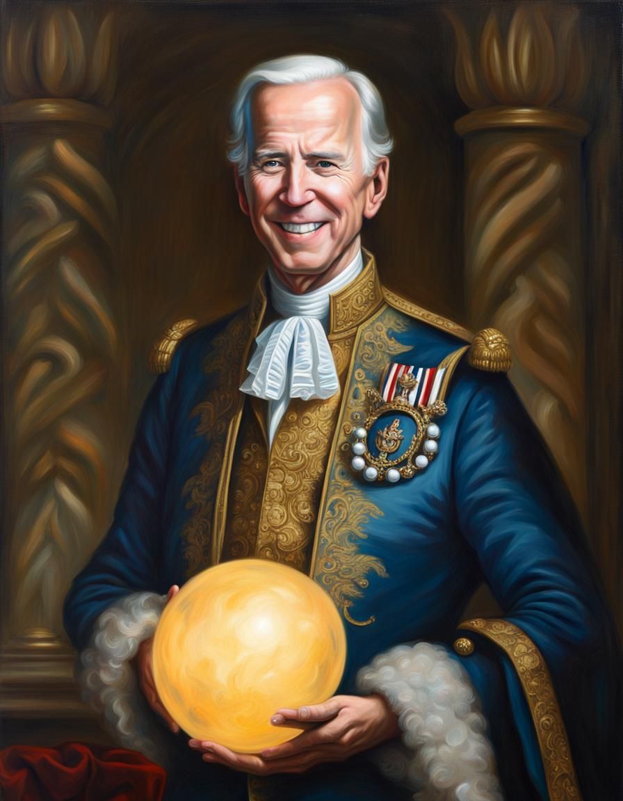 Joe Biden as King in 17th Century Dutch Portrait