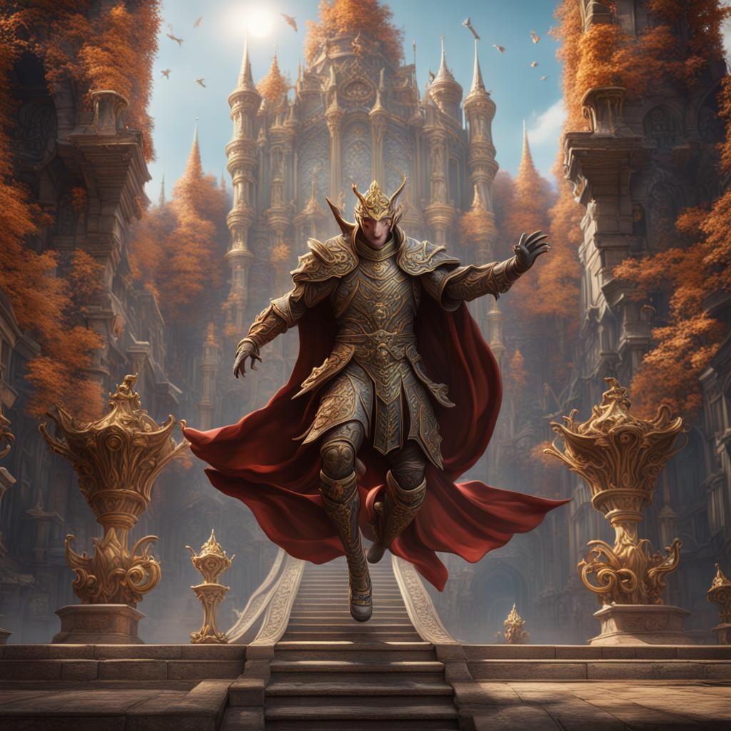 Fantastical Lords Leaping: Detailed Matte Painting