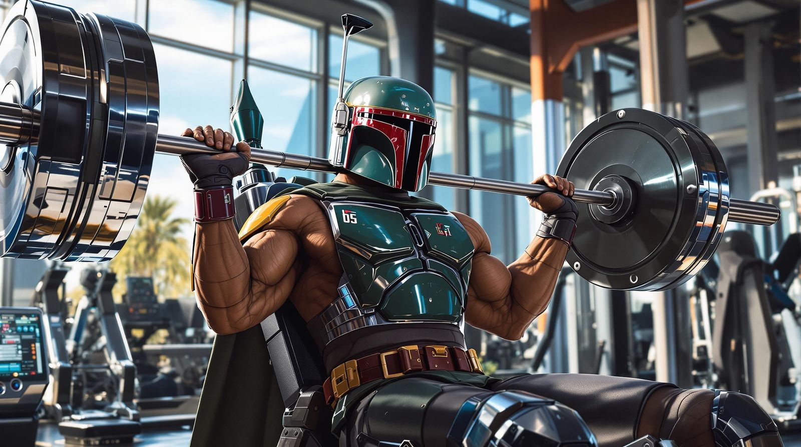 Boba Fett Lifting in High Concept Art