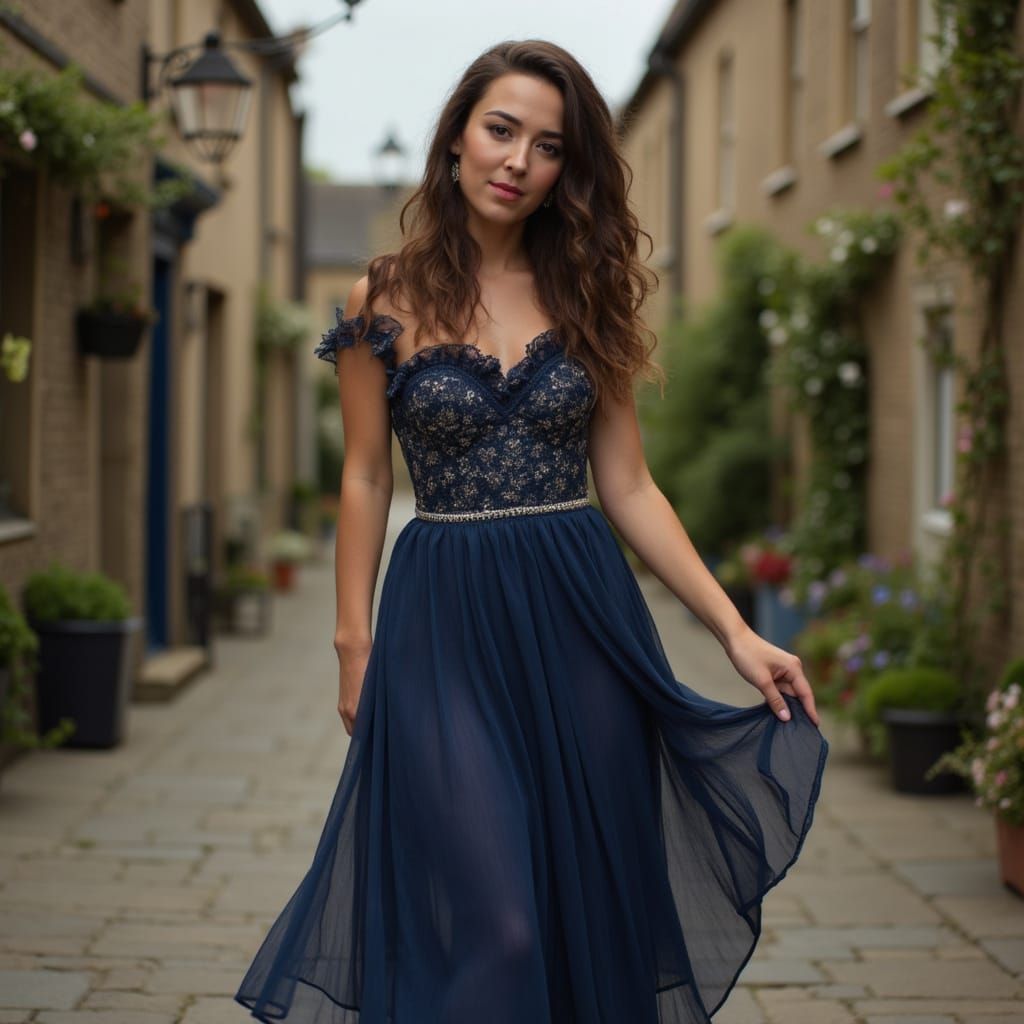 British Actress in Quaint English Village