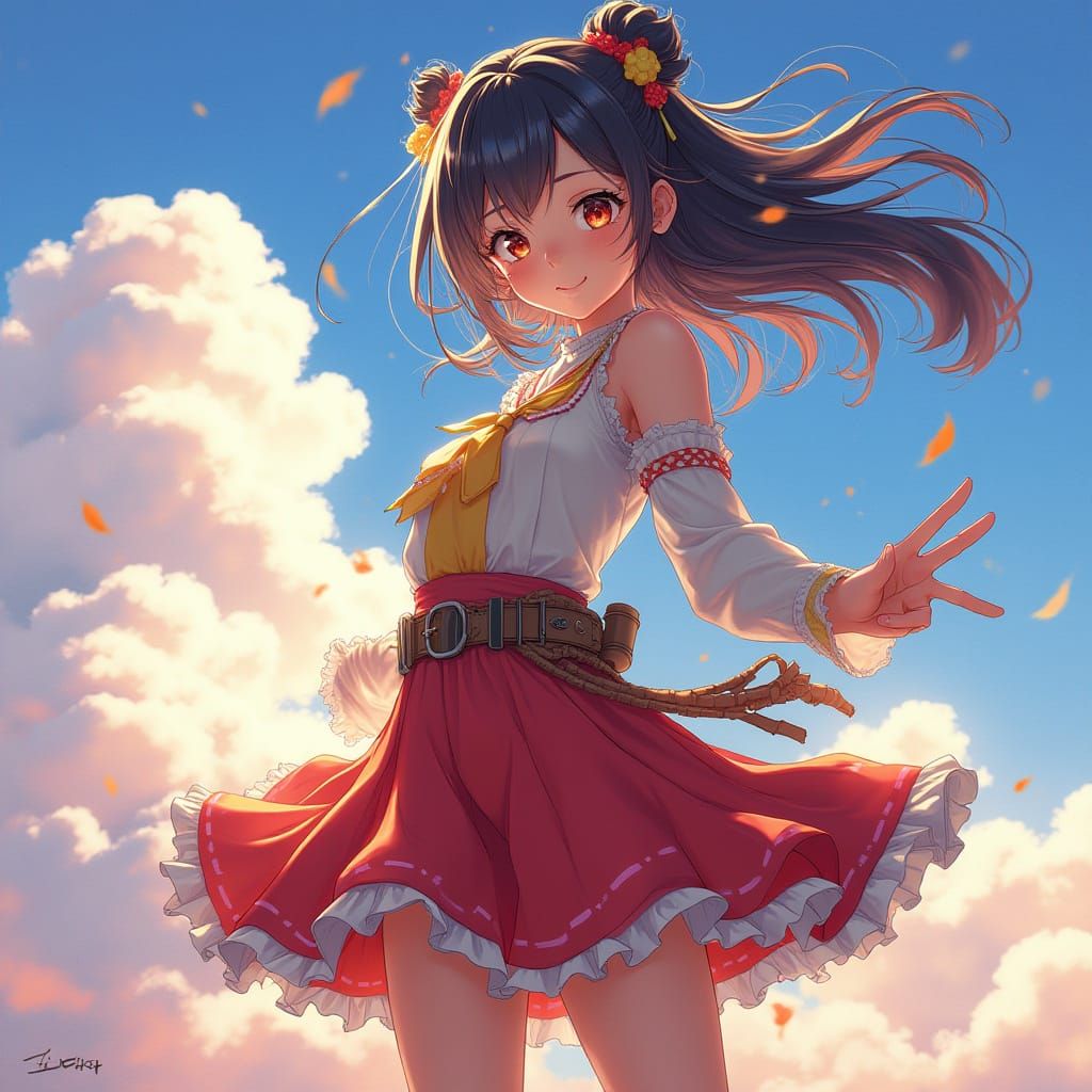 Anime Character in Vibrant Digital Art