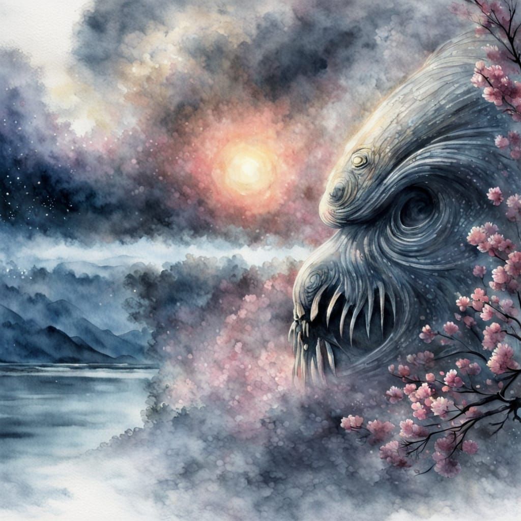 The horror among cherry blossoms