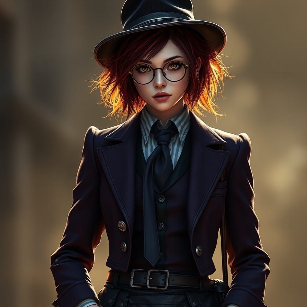 Gothic English Adventurer in Dark Fantasy Concept Art