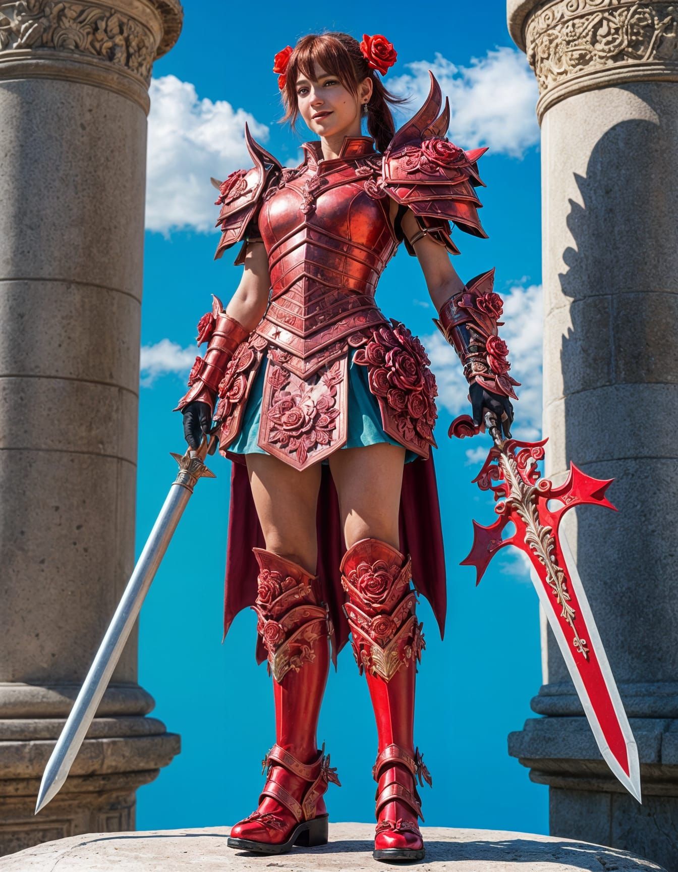 Maiden of the Zodiac in Rose Petal Armor