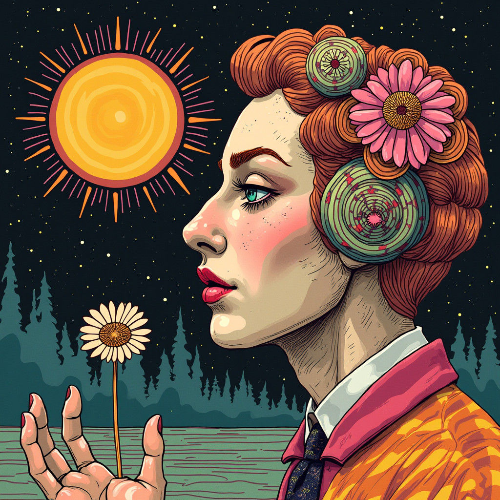 Surreal Character Illustration in Pop Art Style