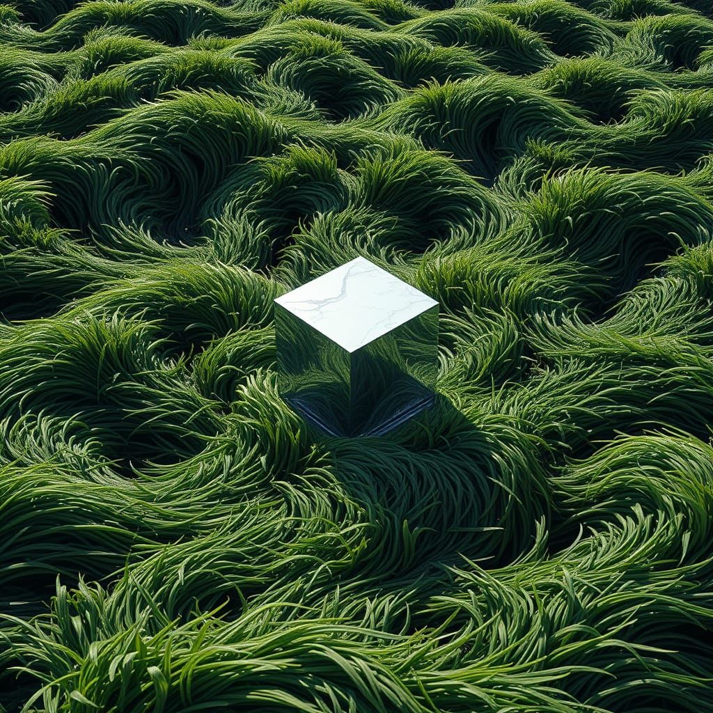 Stormy Ocean Waves in Turbulent Motion, with Serene Platinum...