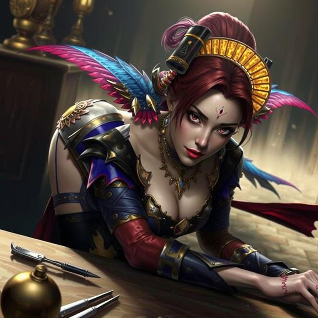 Cinematic Portrait of Courtesan in High Resolution