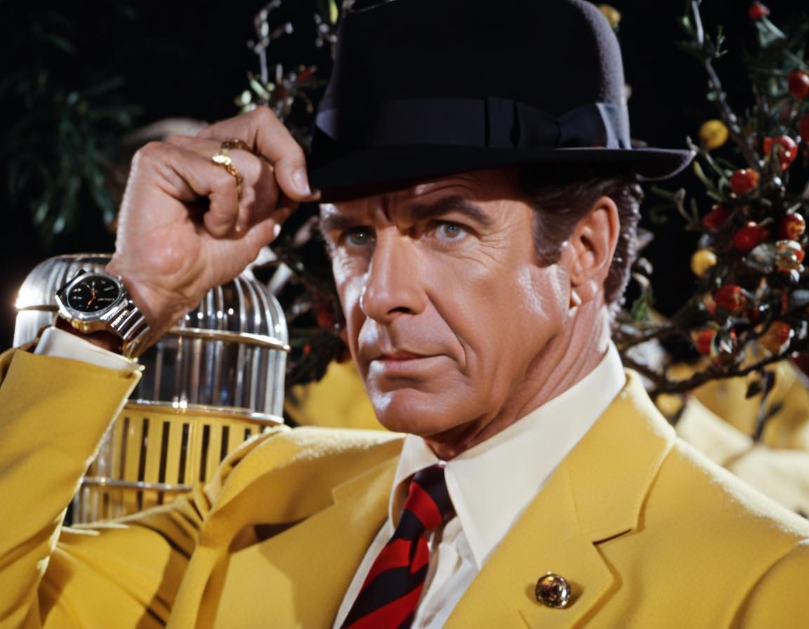 Dick_Tracy portrayed by Henry Warren Beatty, by Chester Goul...