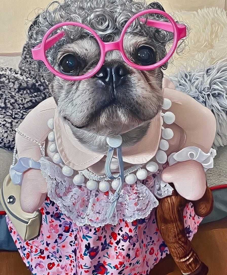 AI Painted Portrait of a Beloved Dog