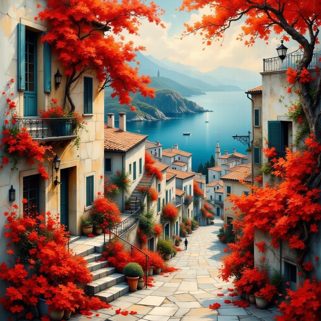 Mediterranean coastal landscape