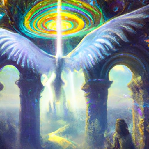 Archangel Michael's DMT Experience: Digital Matte Painting