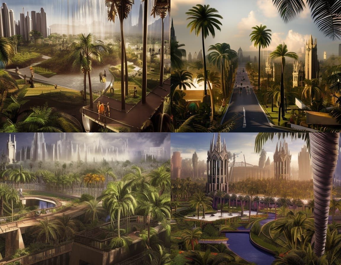 Gothic Towers and South American Cityscape