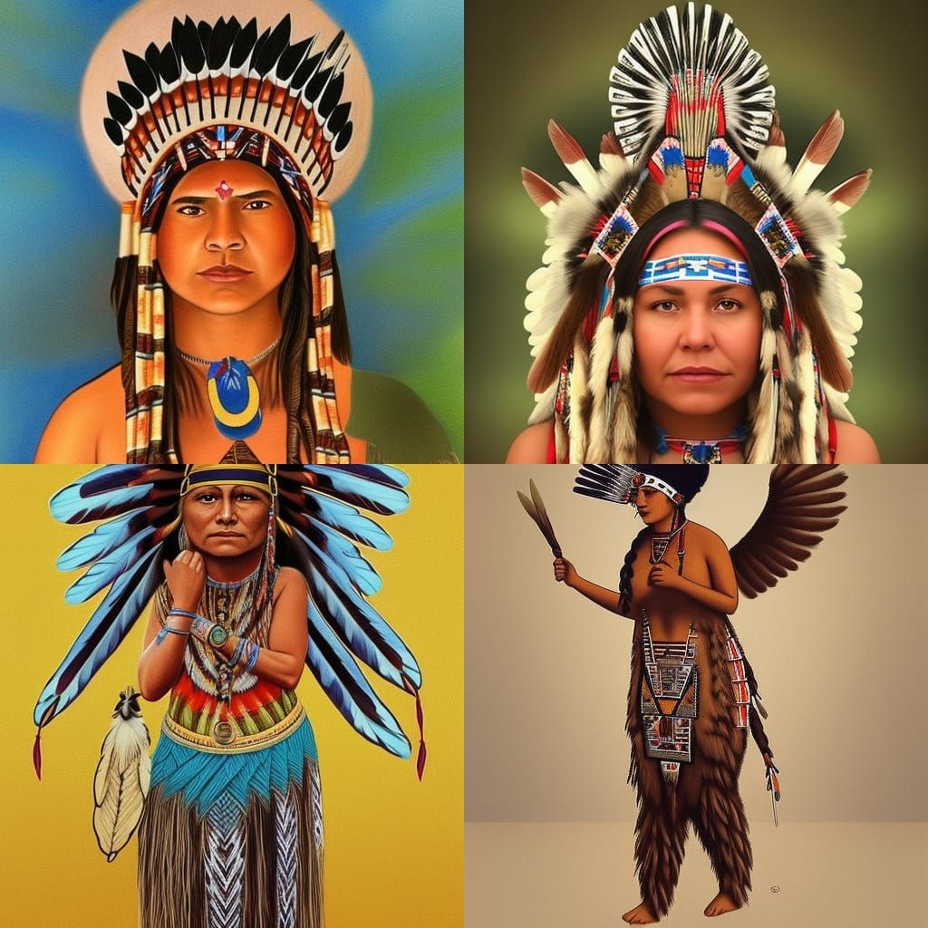 Atira, Pawnee Earth Goddess, Hyperdetailed Portrait