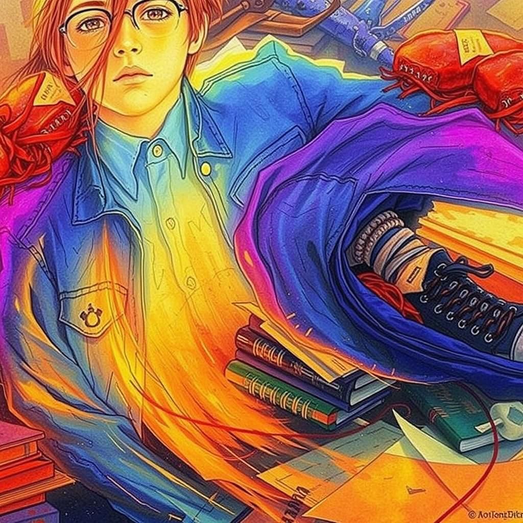 Teenager's Surreal Dreamscape in Haunting Cinematic Style