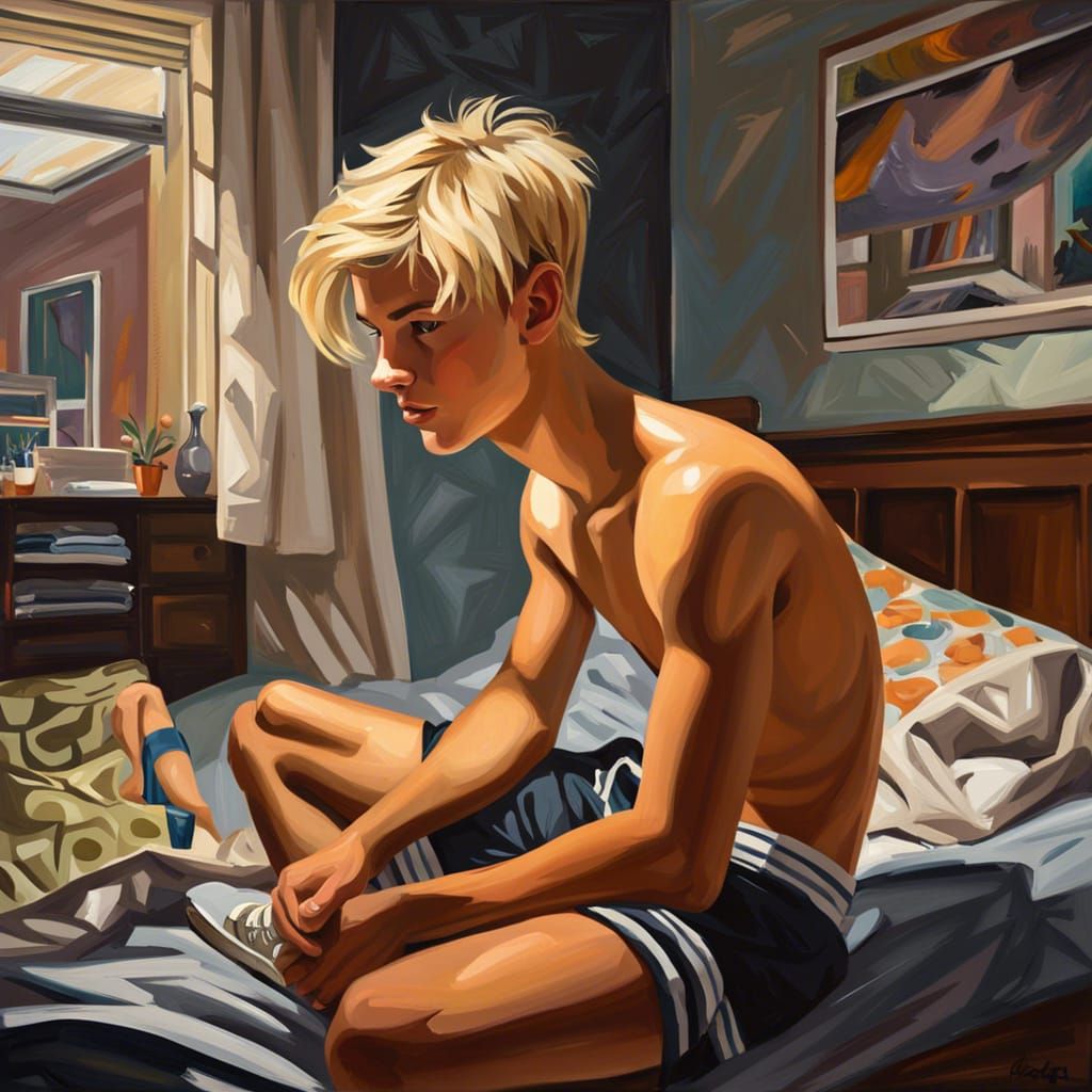 College Student Portrait as Oil Painting