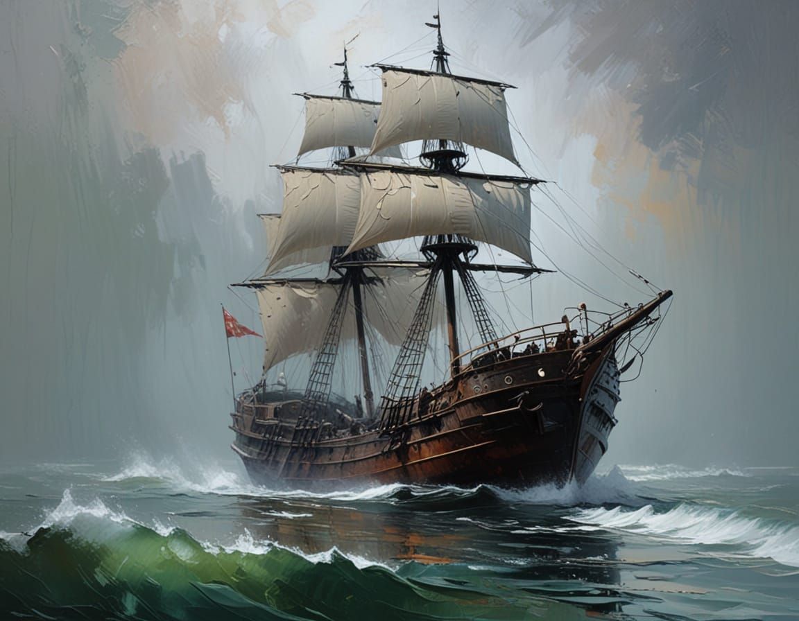 Vibrant Abstract Expressionist Masterpiece with Thick Brush ...