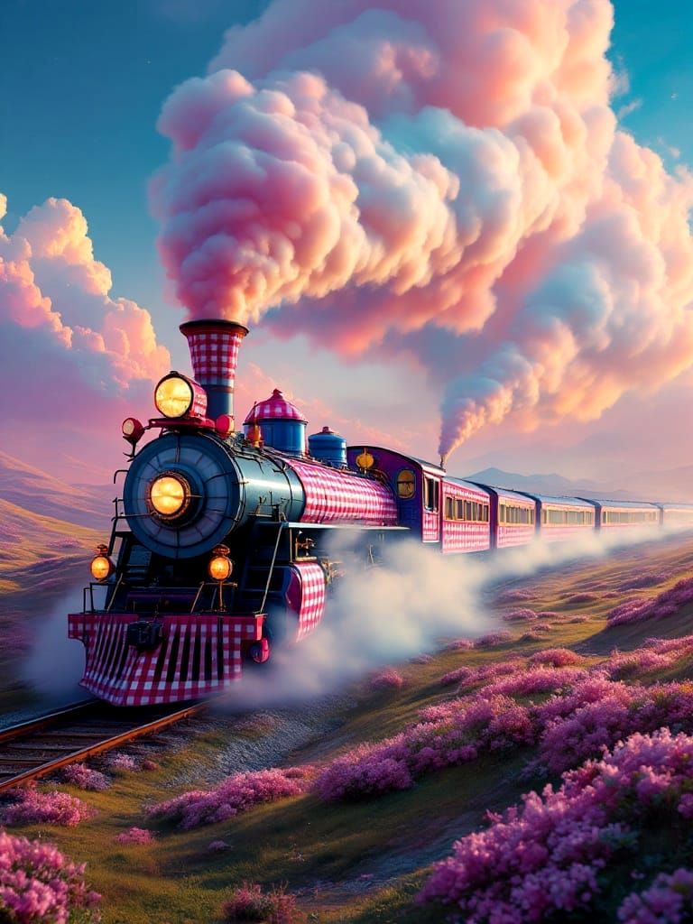 Gingham Print Train