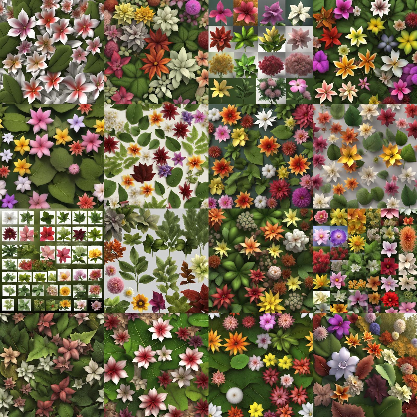 Botanical Chart of Flowers with Hardiness Zones