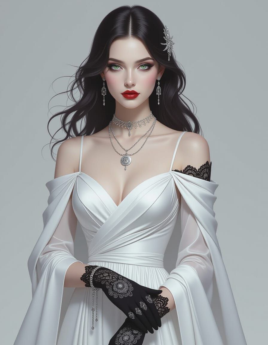 Ethereal Ghost Woman in Gothic Fantasy Style