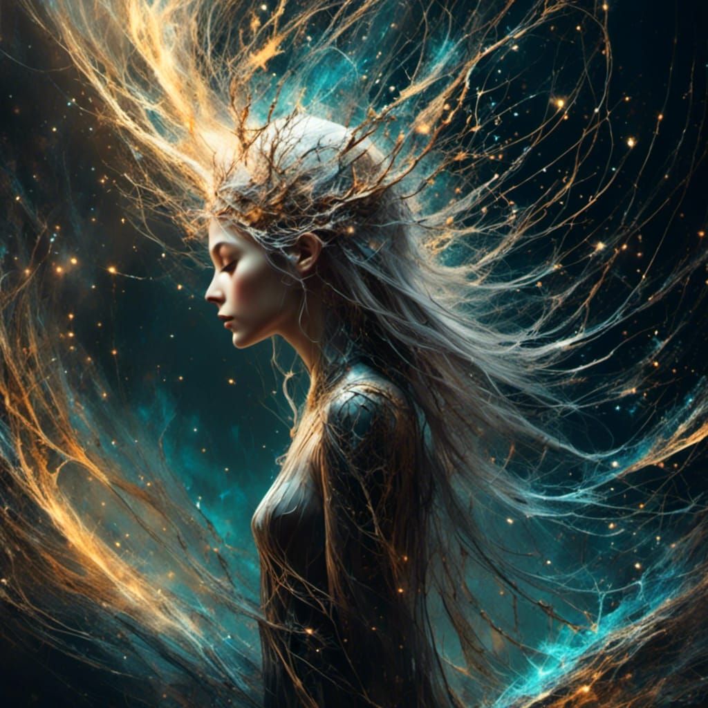 Holographic Cosmic Rivendell Illustration in 8K