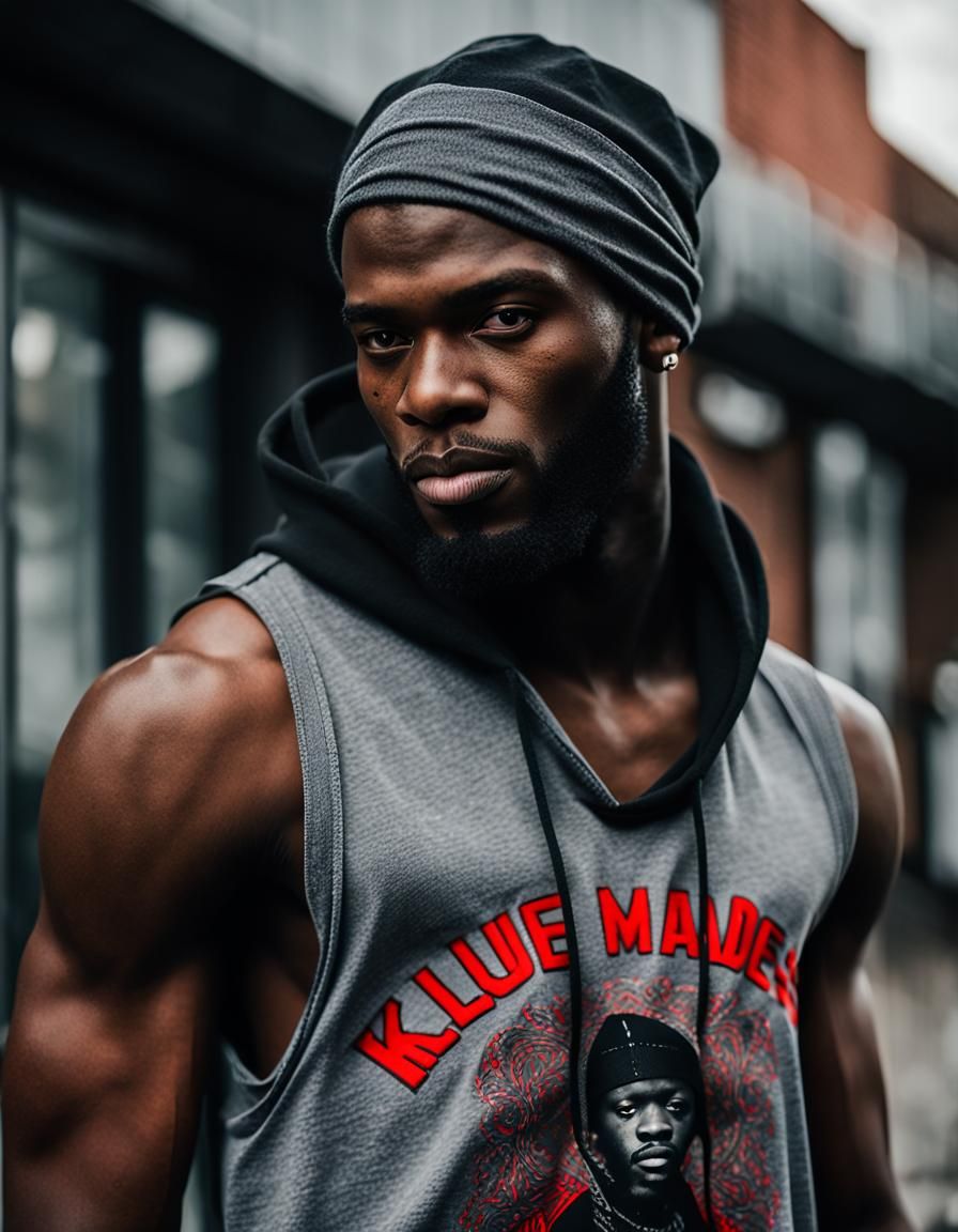 Confident African Man in Street Style Portrait