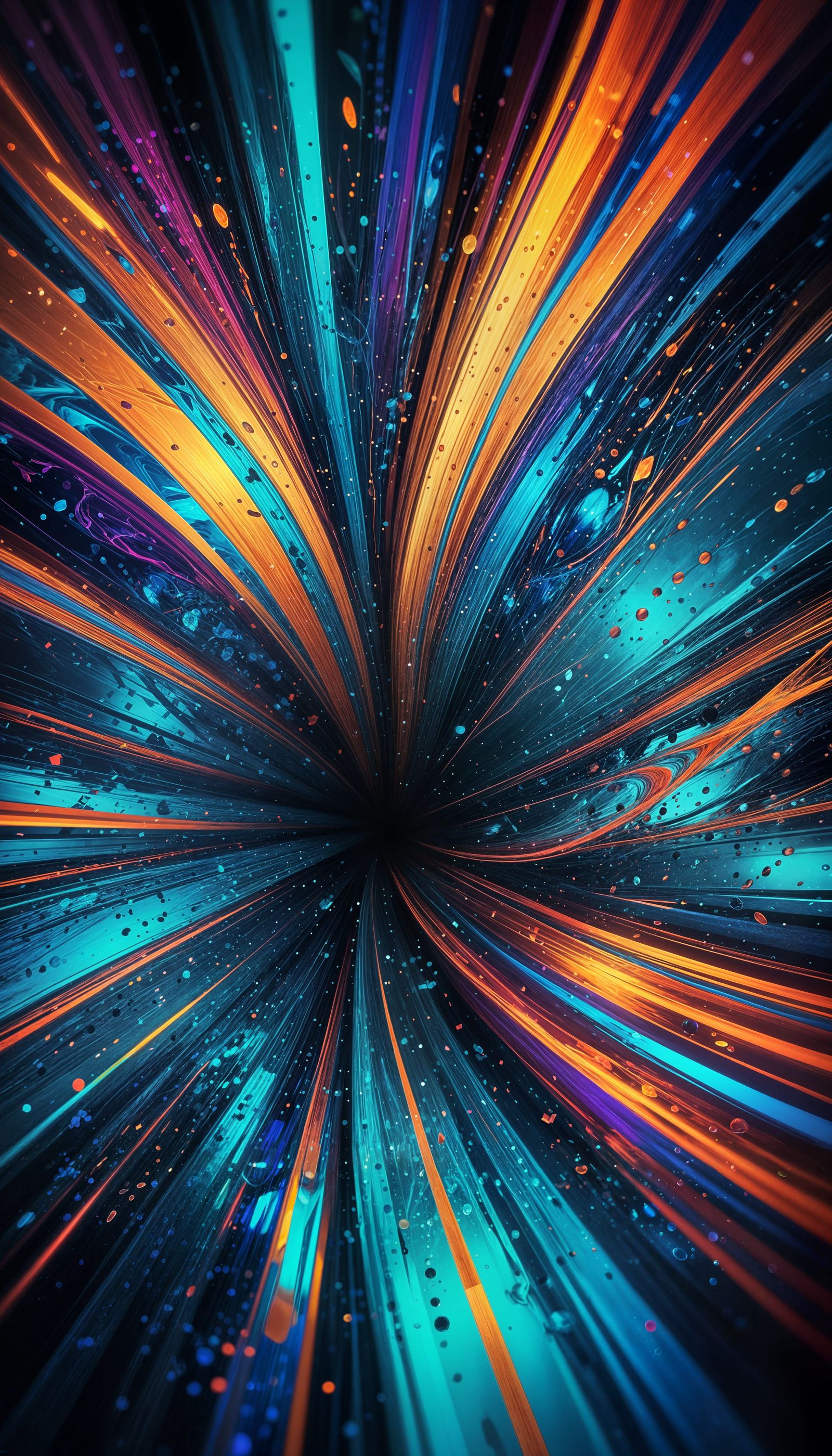 Vibrant Striped Pattern in Poly-Chromatic Harmony