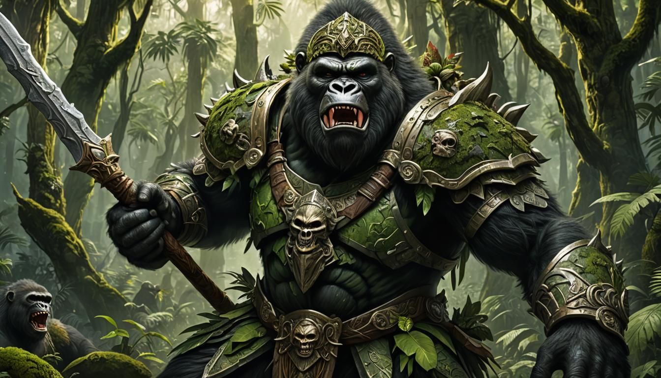 Enraged Armoured Gorilla Warrior, Defender of the Jungle