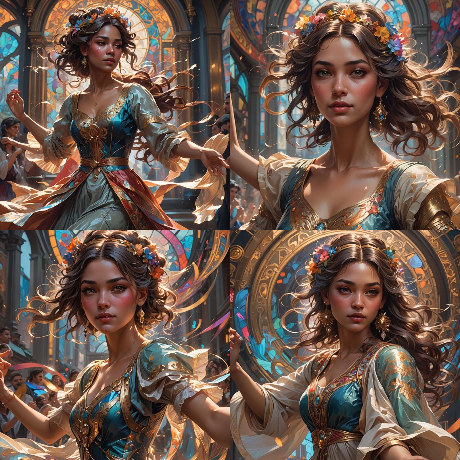 Young Woman Dancing: Detailed Artstation Portrait