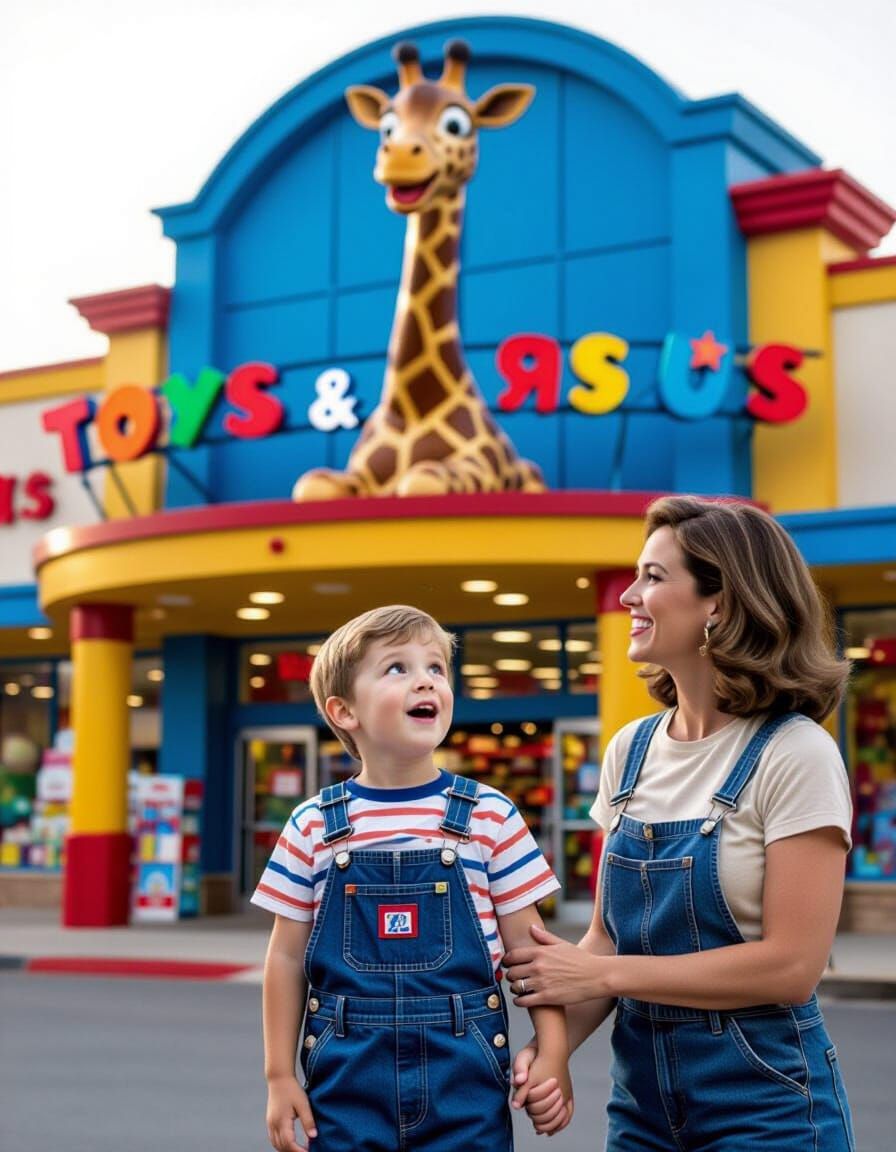 Boy's Wonder at 80s Toys R Us Storefront