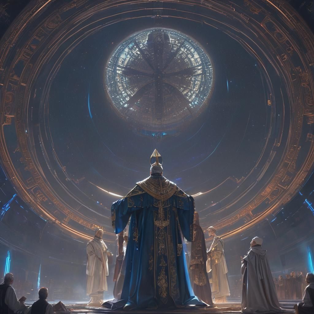 Bishop and Priest Wrestle in UFO: Anime Art