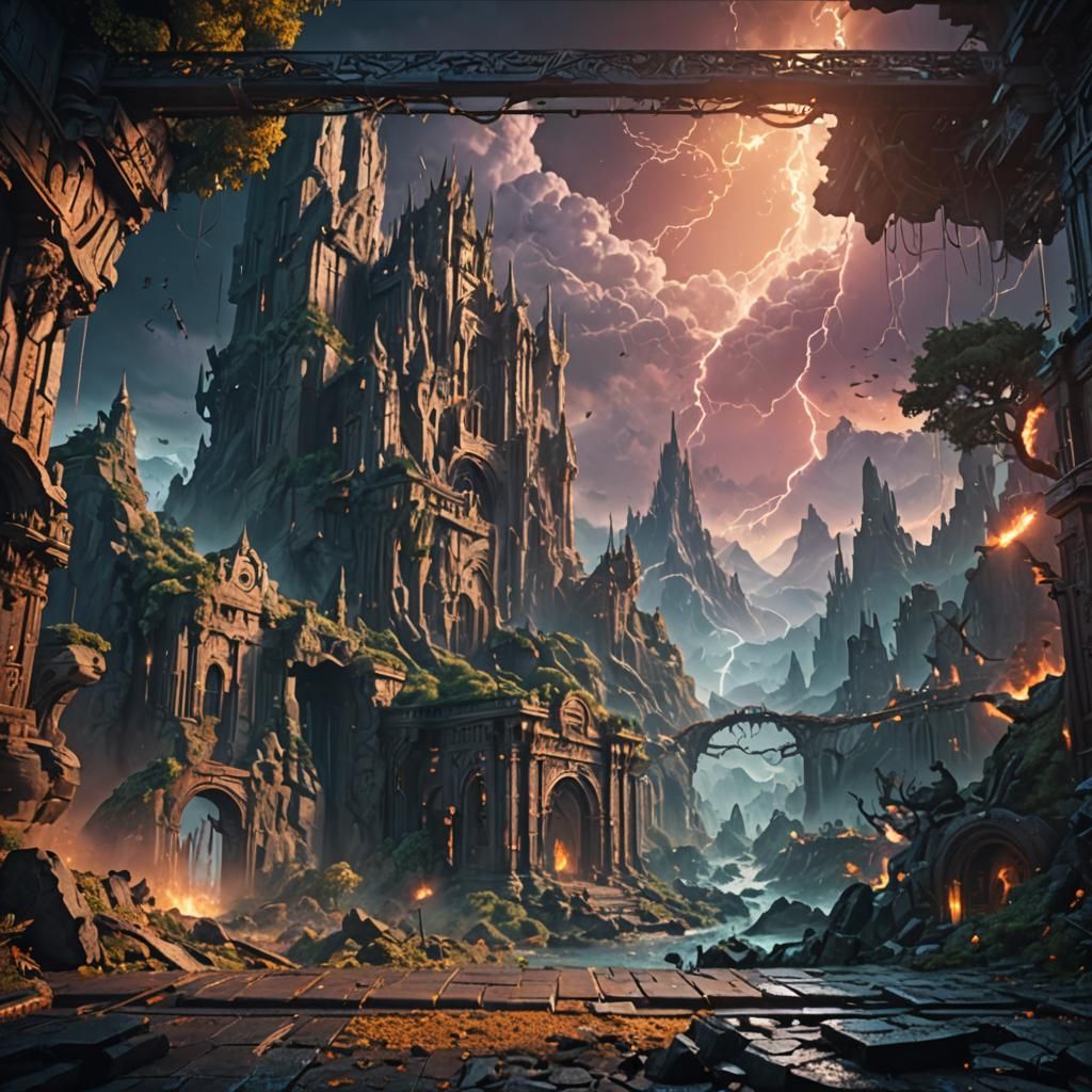 Fantastical Landscape Concept Art in Deep Color