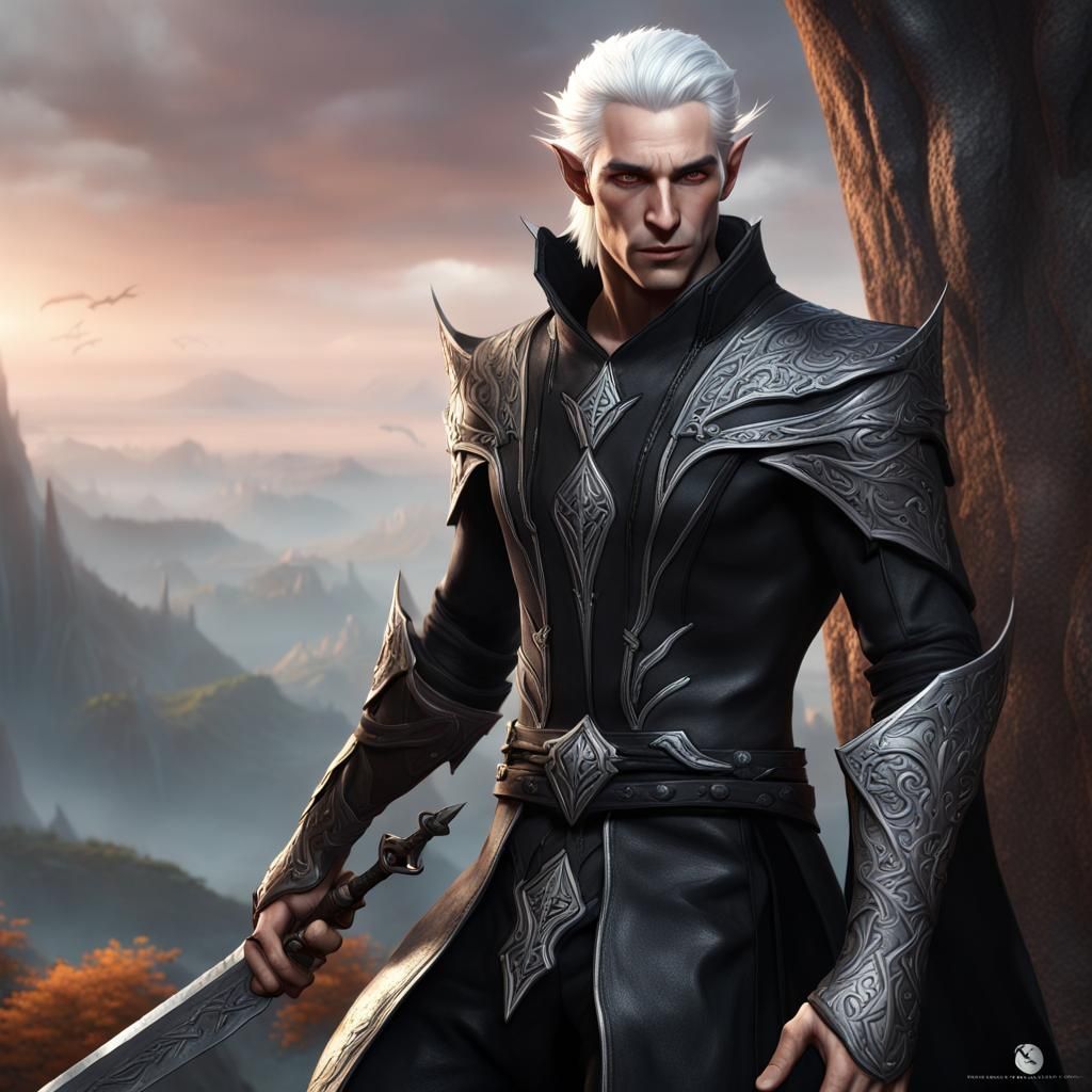 Eladrin Rogue Elf Concept Art in 8K Resolution