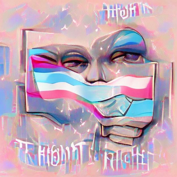Colorful Trans Rights Support Art