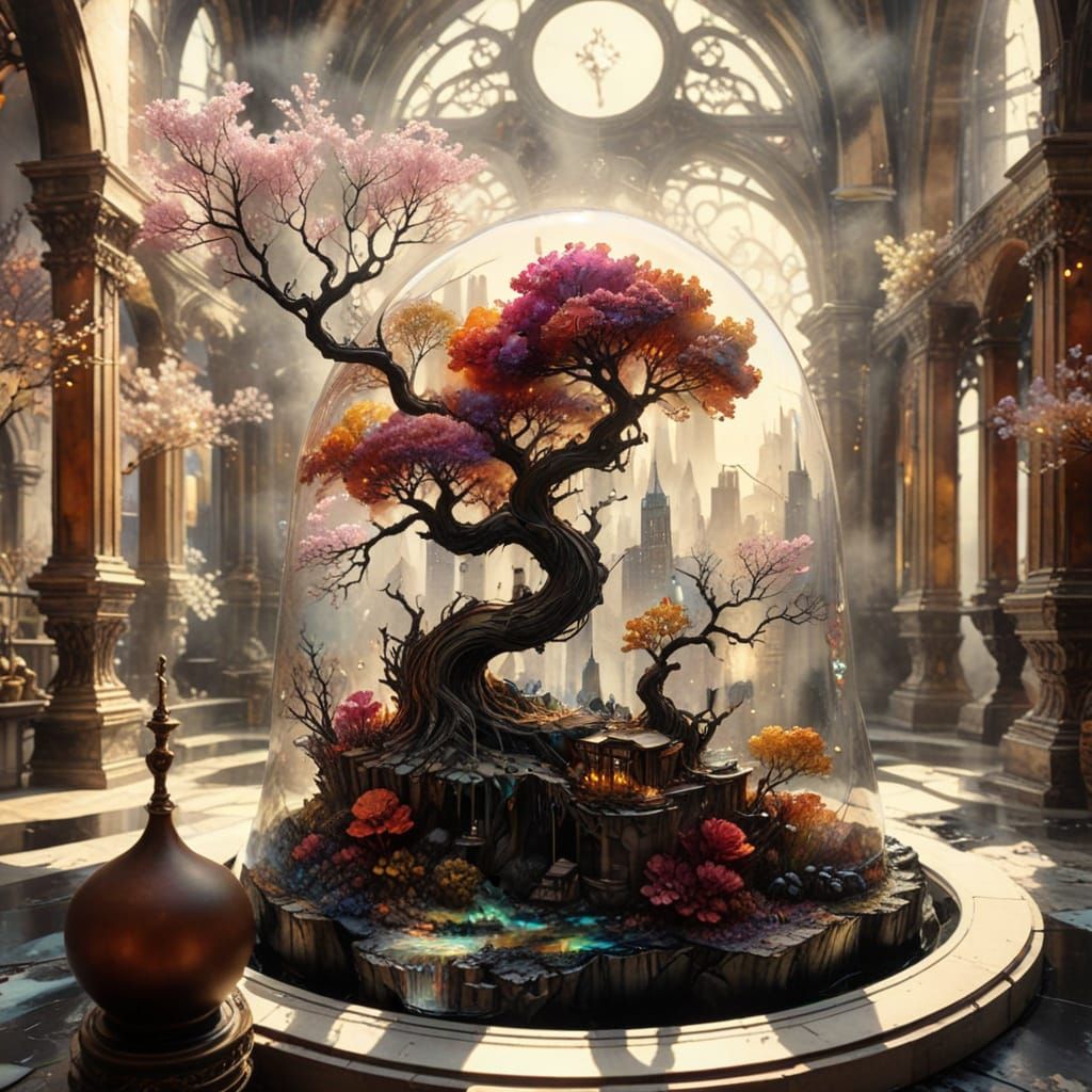 Cinematic Cityscape in Vibrant Alcohol Ink